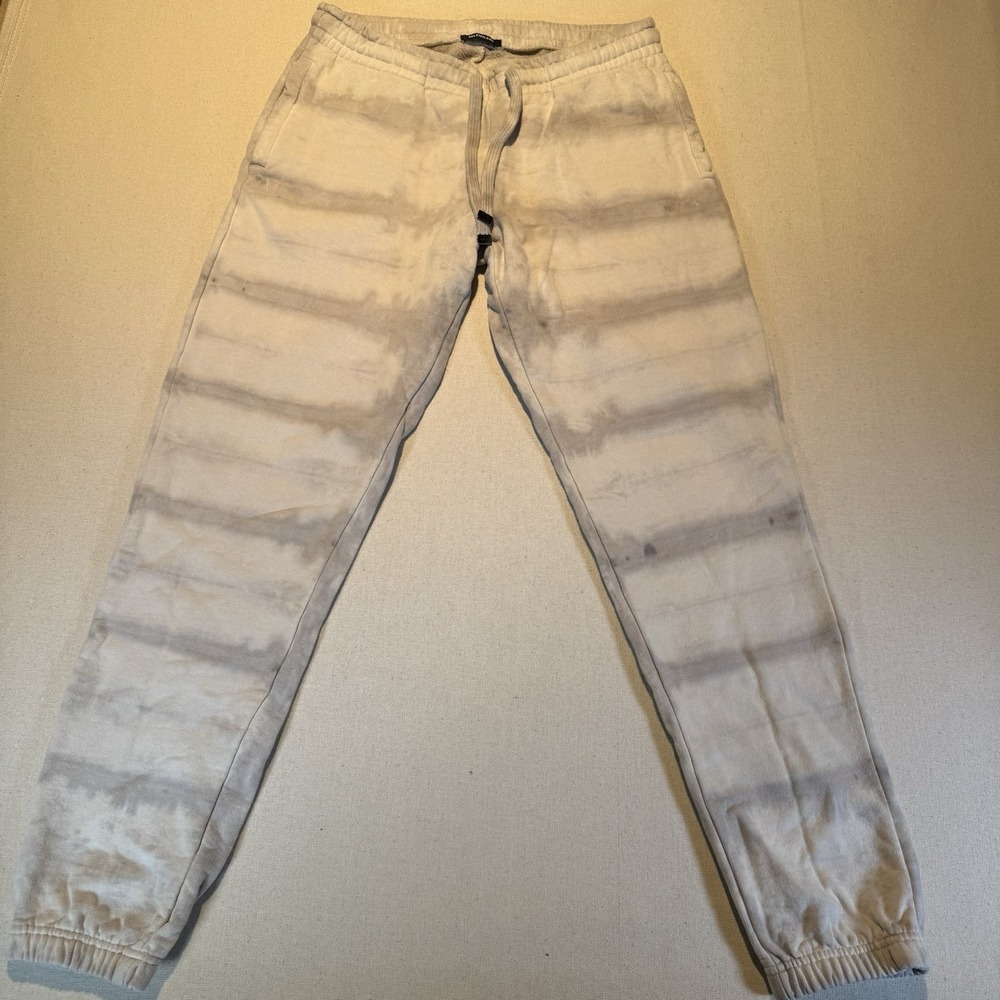Talentless Men/Womens Heavyweight Sweatpants White Gray  Striped Size Medium
